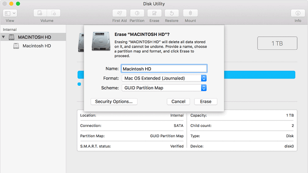 how to reset mac without losing data step