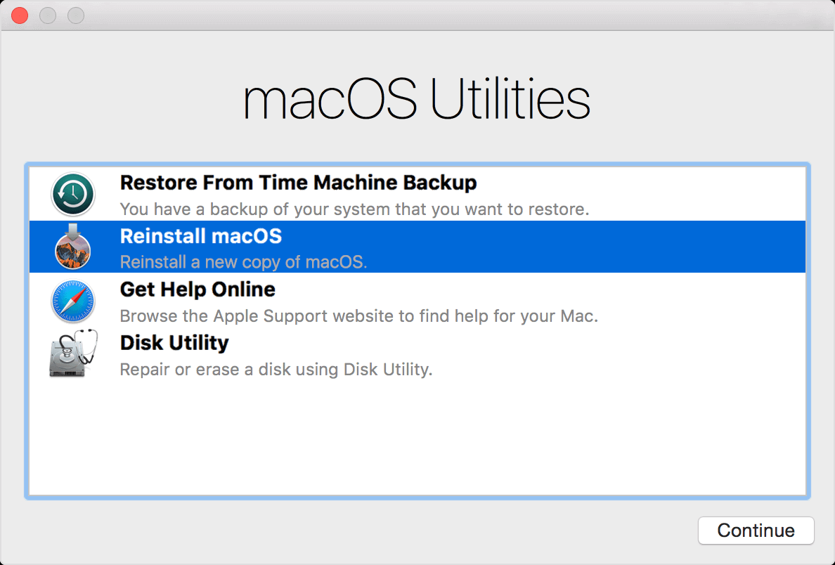 reset mac to factory settings