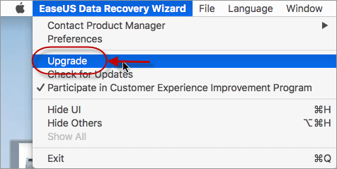 Upgrade EaseUS Data Recovery Wizard for Mac Free to Pro