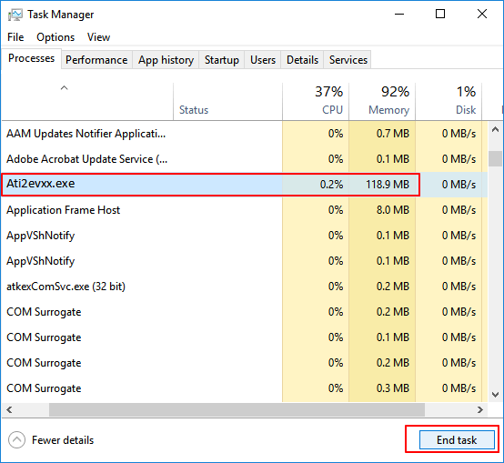 end virus-related programs from running in task manager