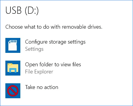 open USB drive in Windows 10