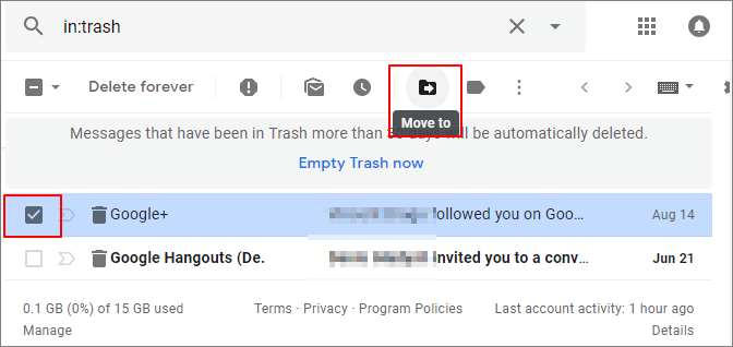 recover deleted gmail email files