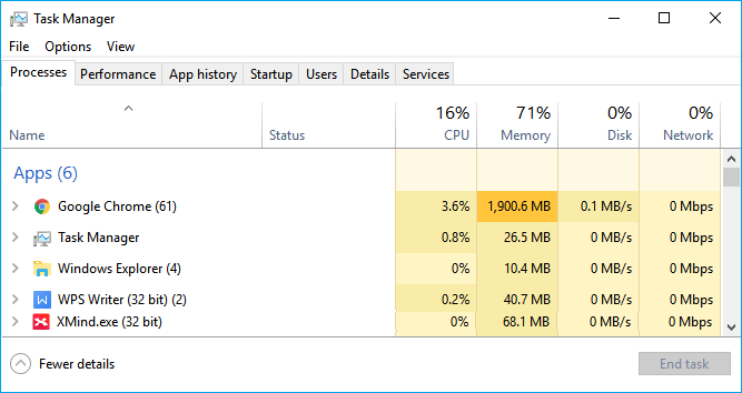 open task manager