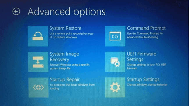 Choose the UEFI Firmware Settings