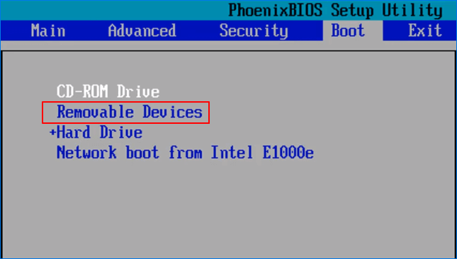 Run Windows from USB installation media.