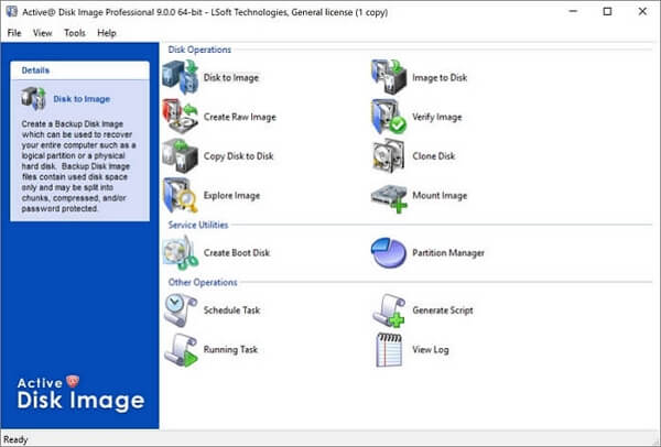 free imaging software for Windows 10 - Active Disk Image