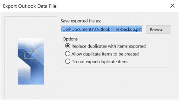 Export Outlook to hard drive.