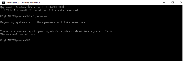 run sfc to check and repair system files